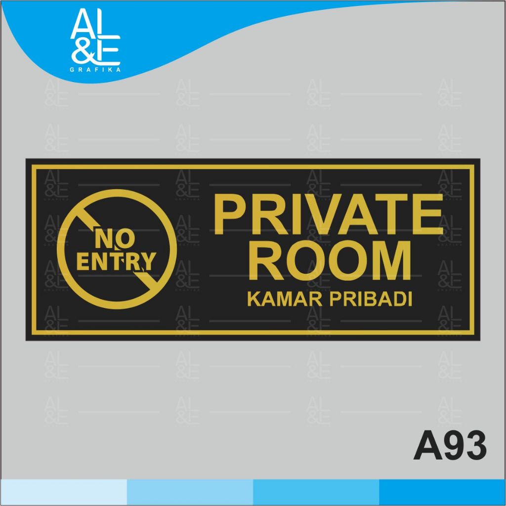 

A93 - Acrylic Sign, Stiker Akrilik Private Room, Kamar Pribadi, Premium dan Tahan Air, Termurah, Bisa Custom