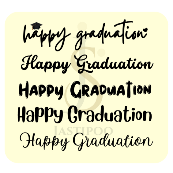 Stiker Happy Graduation, wisuda Pita/Balon Bobo PVC/Balon foil