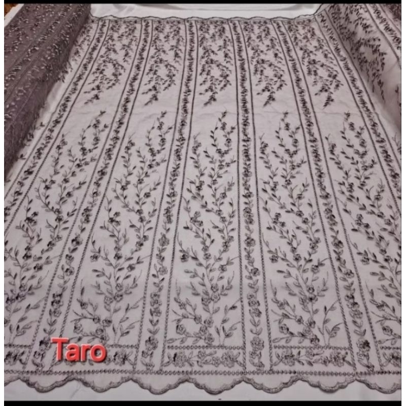 (COD).kain organza bordir /Bahan Tile organza bordir, motif Tile sumba