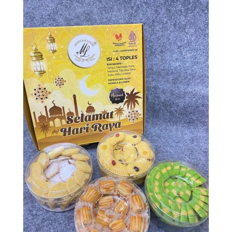 

Paket hemat kue kering lebaran 4 toples