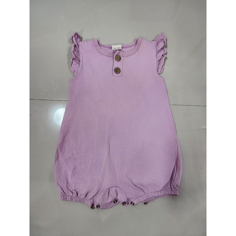 Libby Ivy Ruffle Jumper 1-2 tahun Earth Color Preloved new romper merk libby baju bayi setelan bayi 