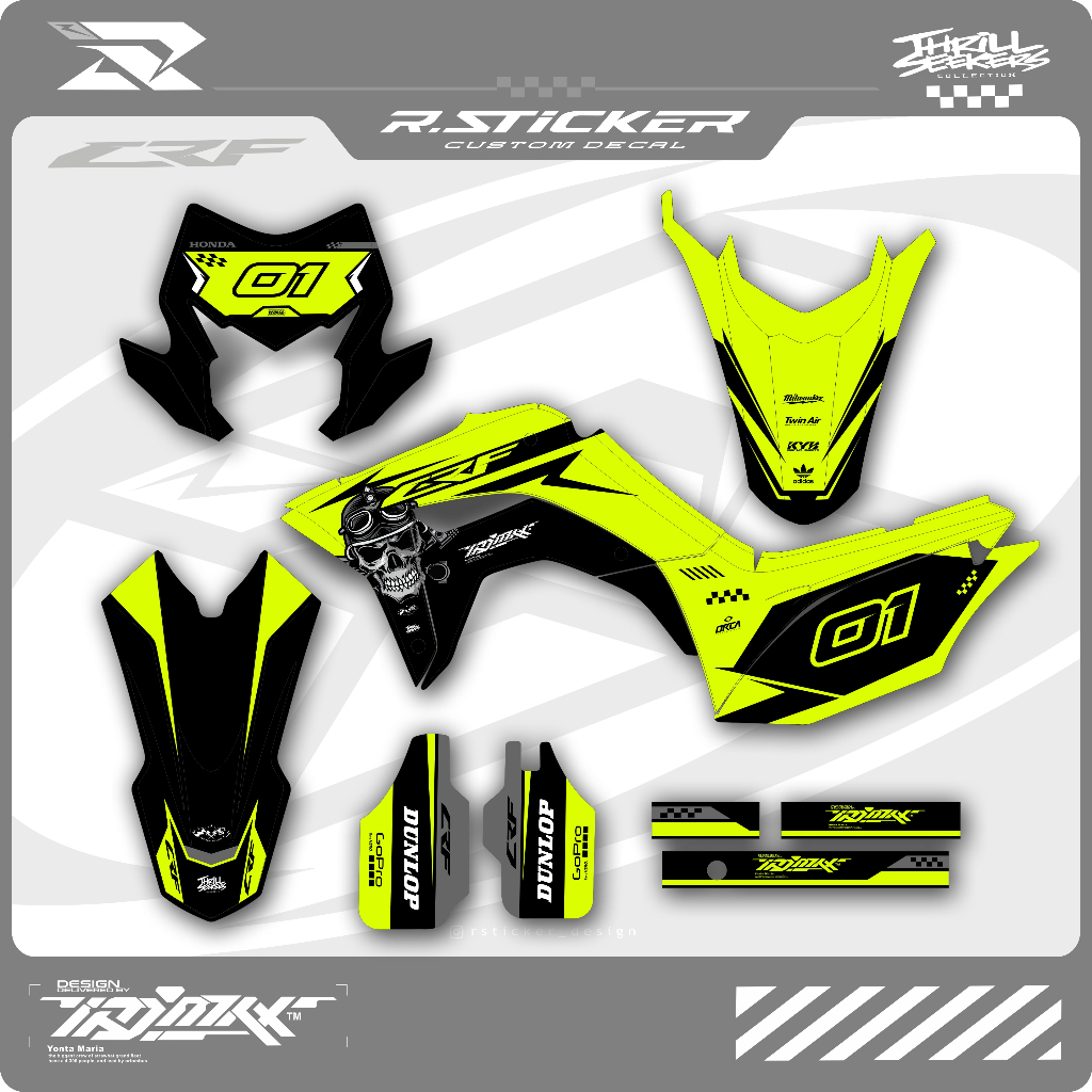 STIKER DECAL CRF STABILO FULLBODY CUSTOM