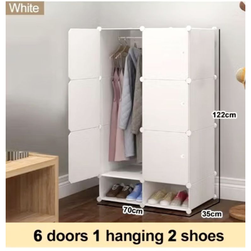 Lemari plastik / lemari anak 8 pintu lemari 6 susun karakter