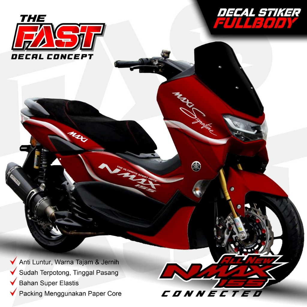Decal Stiker Yamaha Nmax 155 New Lis Variasi Fullbody Maxi Signature TERBARU COD stiker nmax full bo