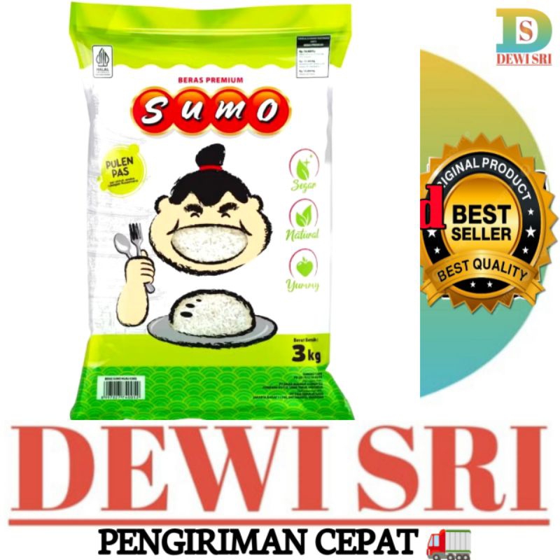 

NEW SUMO HIJAU 3Kg Beras Kemasan Premium