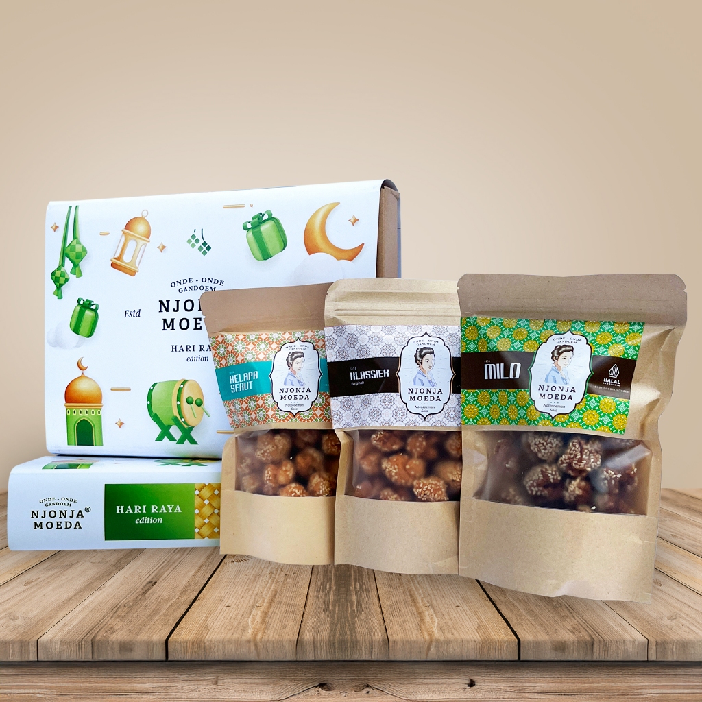 

Hampers Lebaran Idul Fitri Onde-onde Njonja Moeda (isi Onde Kecil)