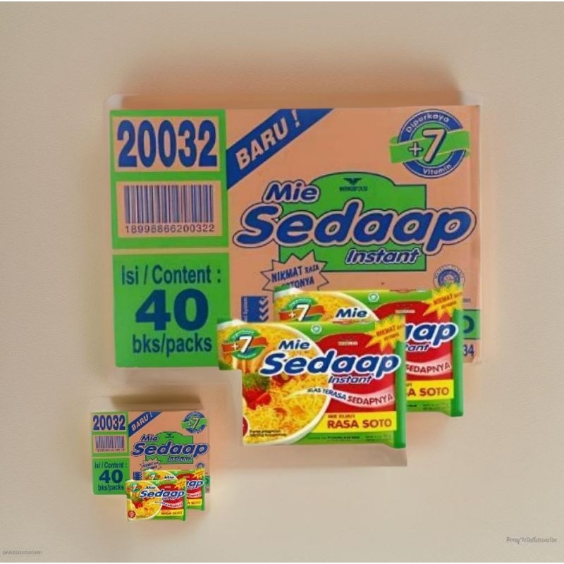

mie sedaap rasa soto( 1dus) isi 40 pcs