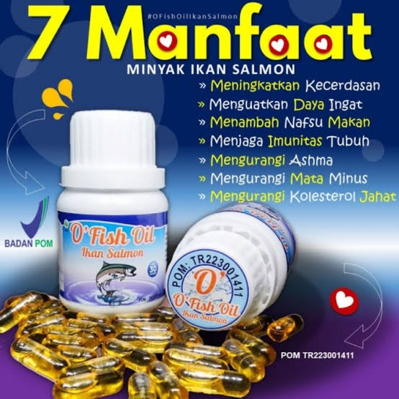 MINYAK IKAN SALMON OMEGA 3 DHA | SALMON OIL ORIGINAL