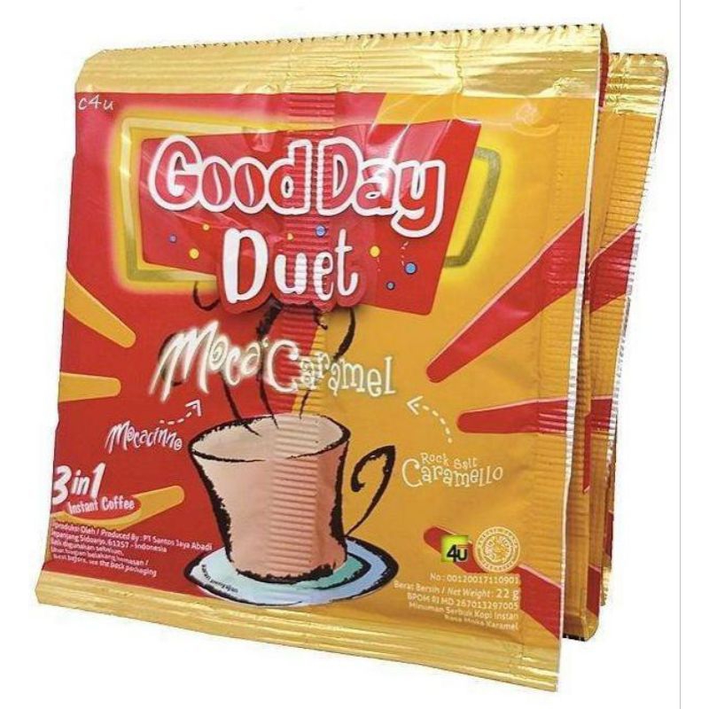 

10 PCS Good Day Duet Moca Caramel Coffee 3In1