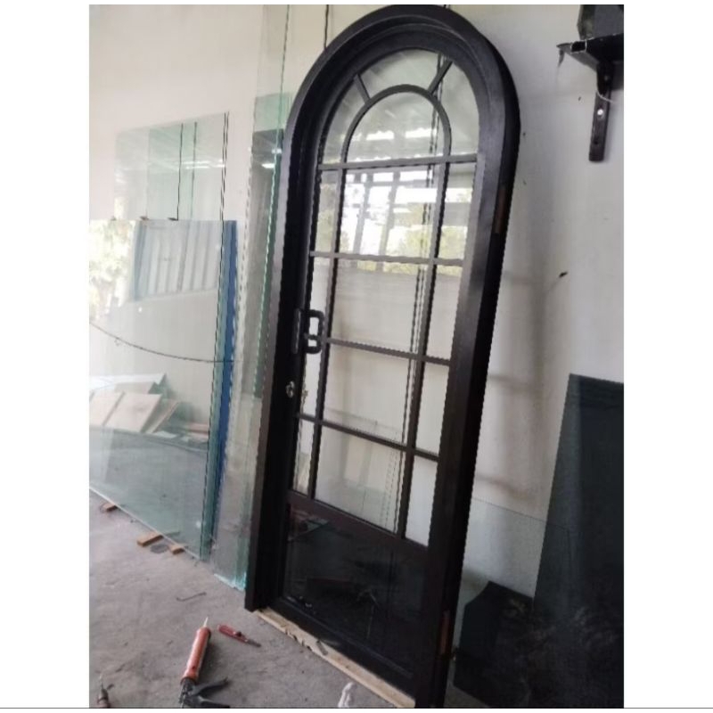 Pintu Lengkung full Alumunium ,Kaca kombinasi ornamen uk 70x210 cm kusen 4" Kirim Se-Indonesia(Free 