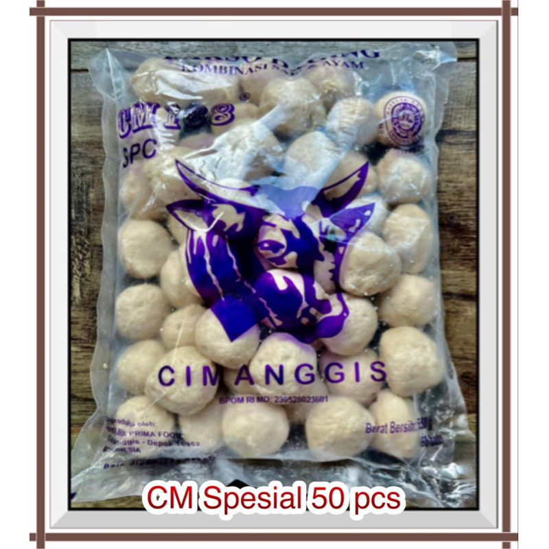 

Bakso Cimanggis Kombinasi Ayam Sapi CM Spesial isi 50 pcs
