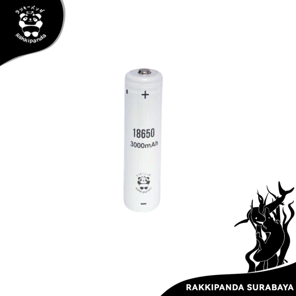 Baterai Rakkipanda 18650 Baterai Rakkipanda Isi Ulang 18650 Button Top