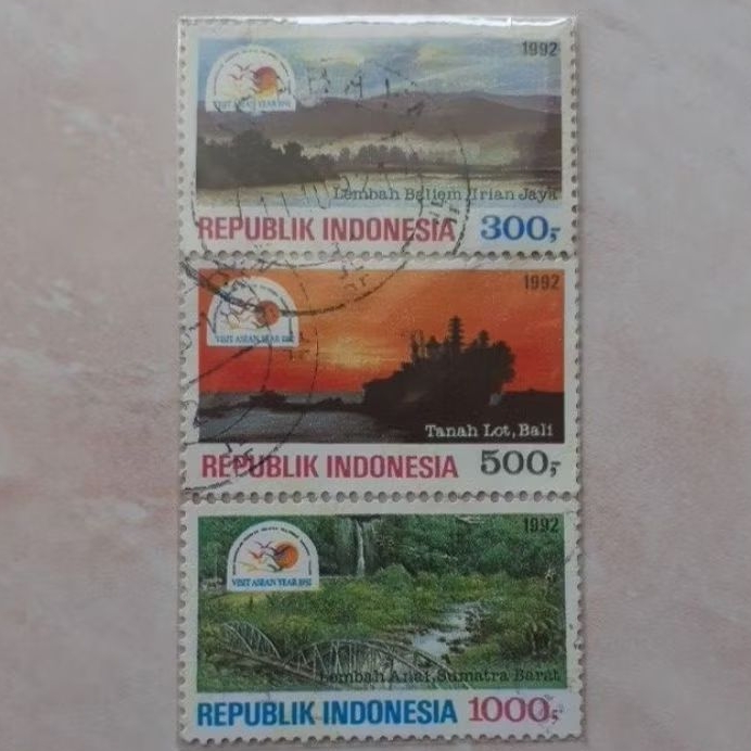 

(A) Perangko Indonesia Visit ASEAN year Tahun 1992 set lengkap - 3pcs