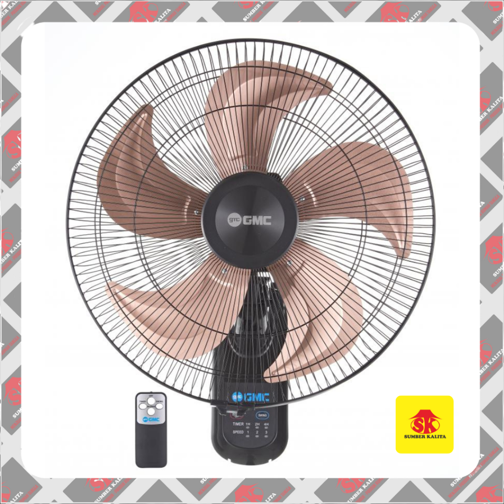 Kipas Angin Dinding GMC 521 Wall Fan 18 Inch Kipas Angin Dinding Remote Baling Baling Besi