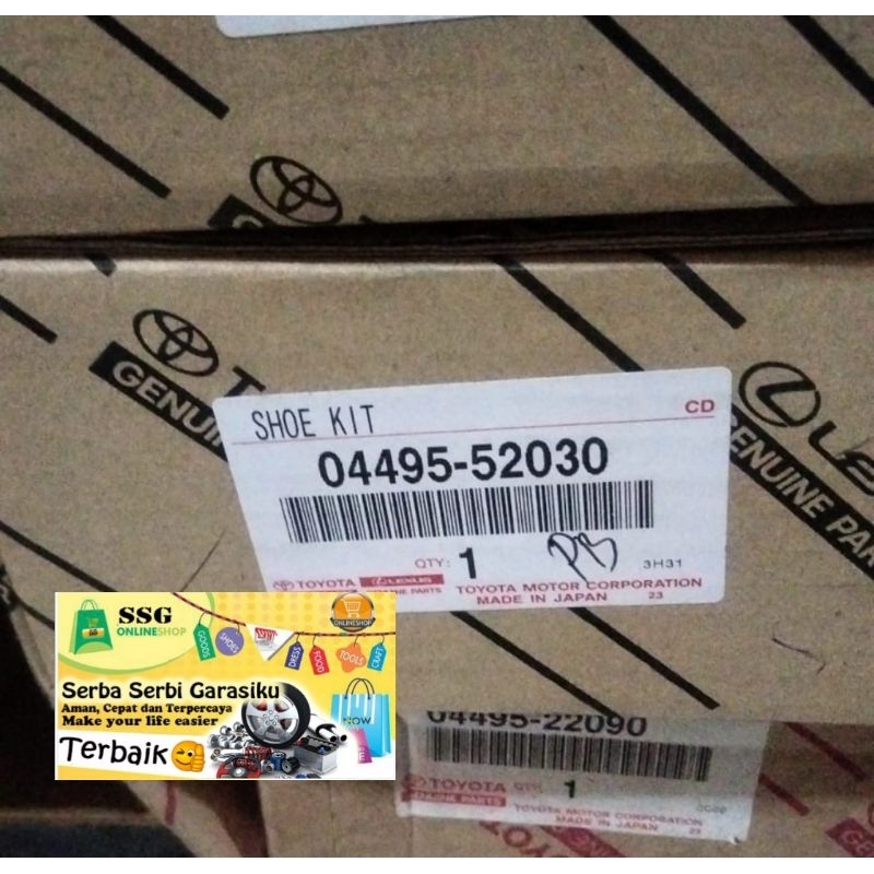 Brake Shoe Kampas rem belakang Toyota Wish Original