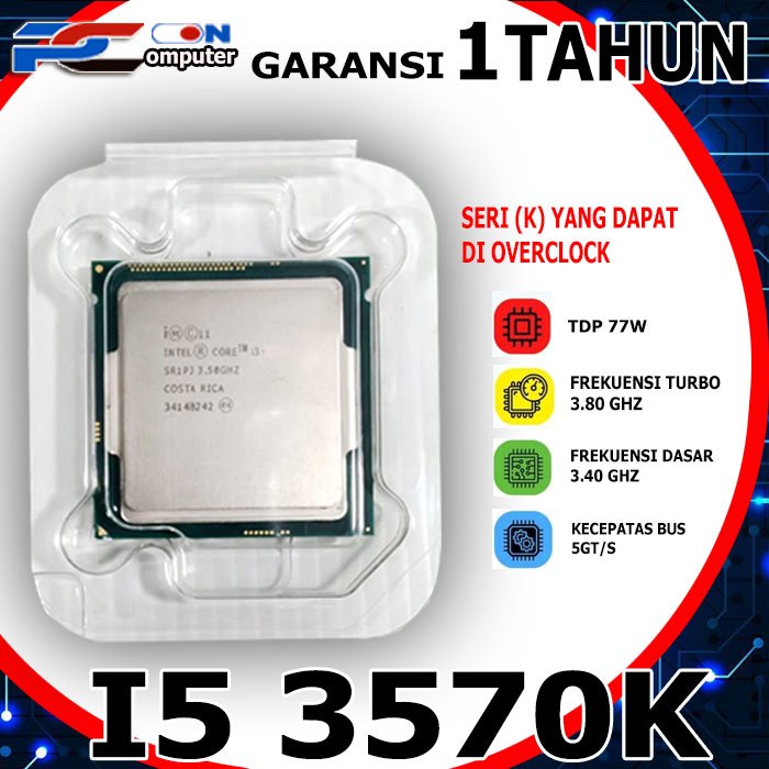 Processor Intel Core I5 3570K Socket LGA 1155