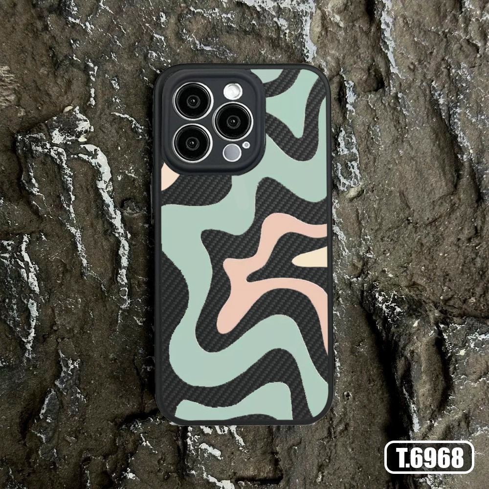 Case For VIVO Y02 Y02T Y03 Y18 Y12 Y15 Y17 Y15S Y01 Y16 Y17S Y20 Y12S Y20i Carbon Textured Gelombang