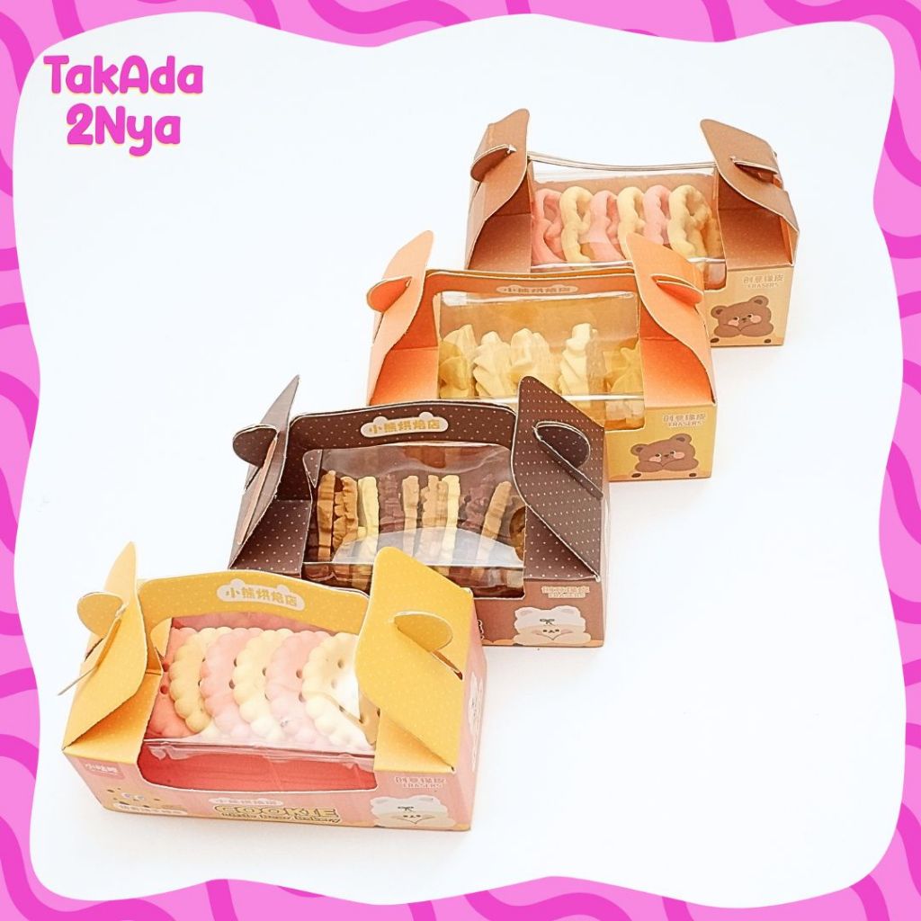 

Penghapus Xiao Gu Dong XGD-6062 Little Bear Bakery Kue Kering Eraser Karet Hapusan Stip Lebaran Lucu