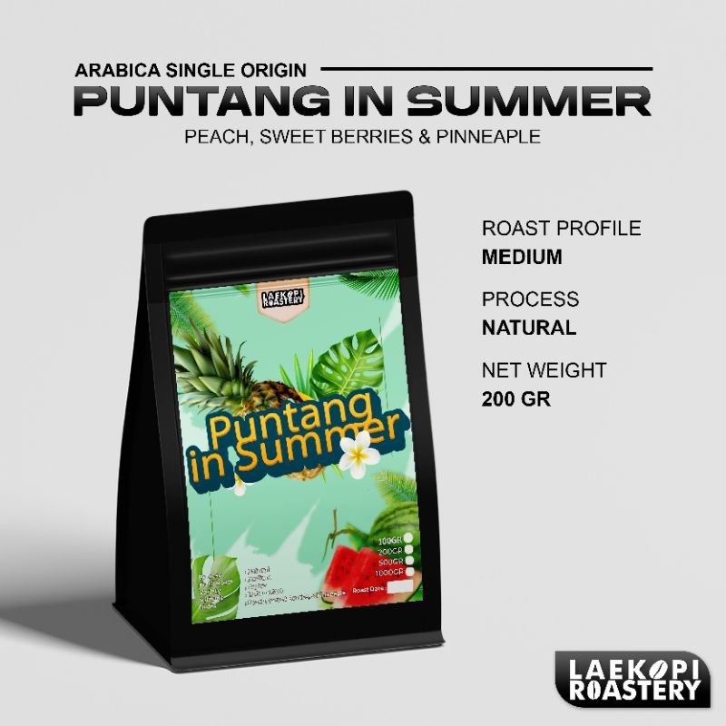 

Biji Kopi Bubuk Arabika PUNTANG IN SUMMER Single Origin 200 gram
