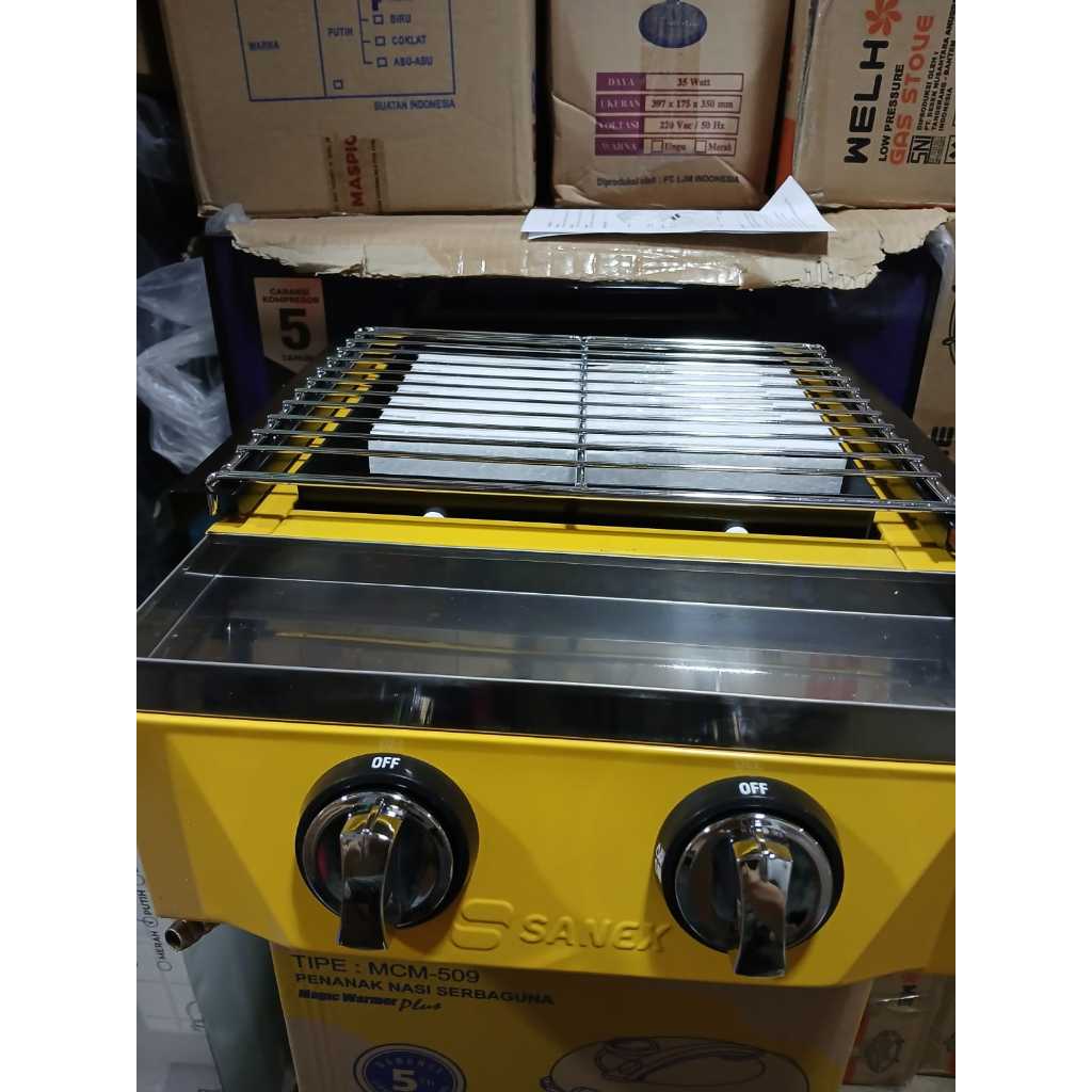 Kompor Gas Panggang 2 Tungku Kompor Sosis 2 Tungku - Sanex SN KP 02