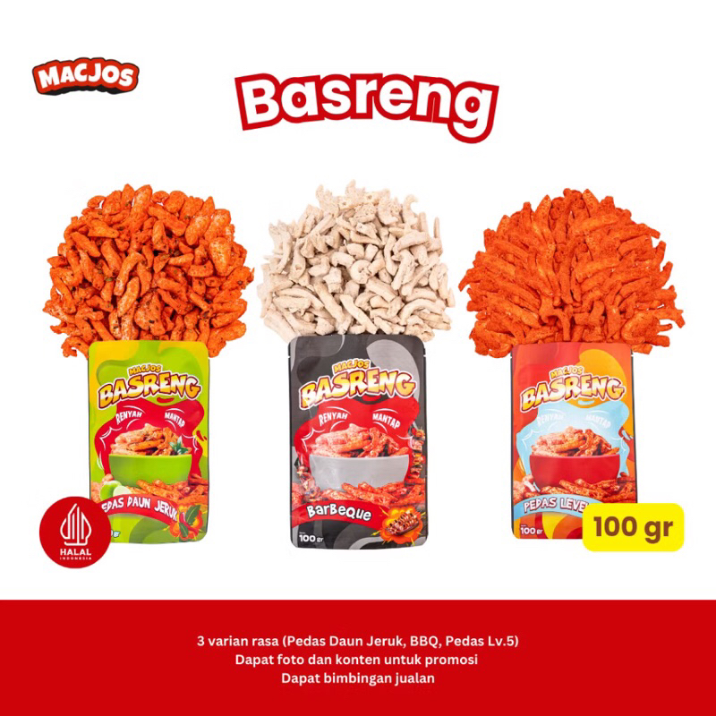 

MACJOS Cemilan Basreng - Isi 100gr Beli 4 Hemat Banyak Harga Murah