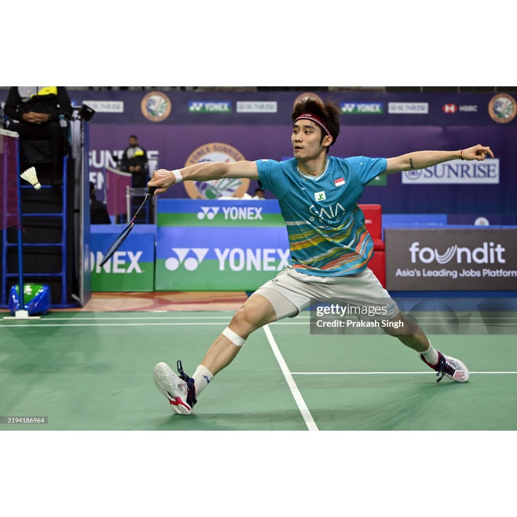 jersey badminton jersey bulu tangkis premium Jia Heng Jason of Singapore competes in the Men's Singl