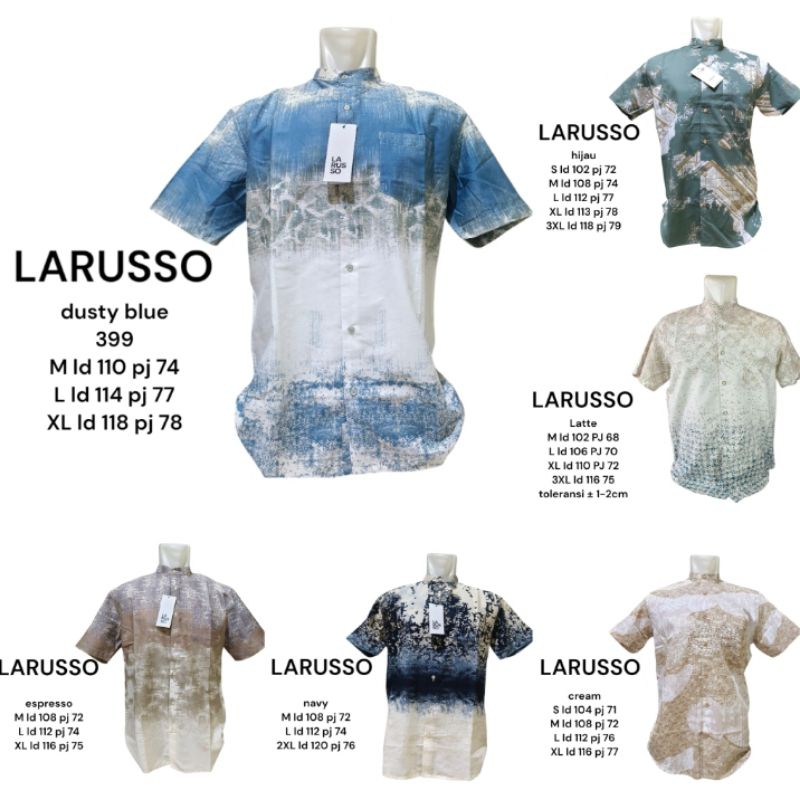 KEMEJA KOKO PRINTING LENGAN PENDEK LARUSSO