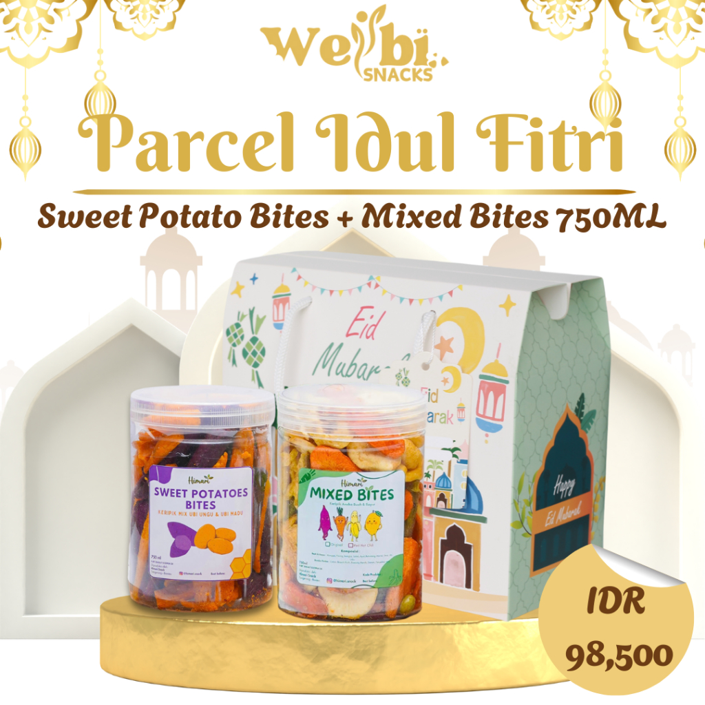 

Wellbi Snack Hampers Parcel Lebaran Keripik Buah Sayur Kering & Mix Stik Ubi Ungu Madu - Paket Hemat