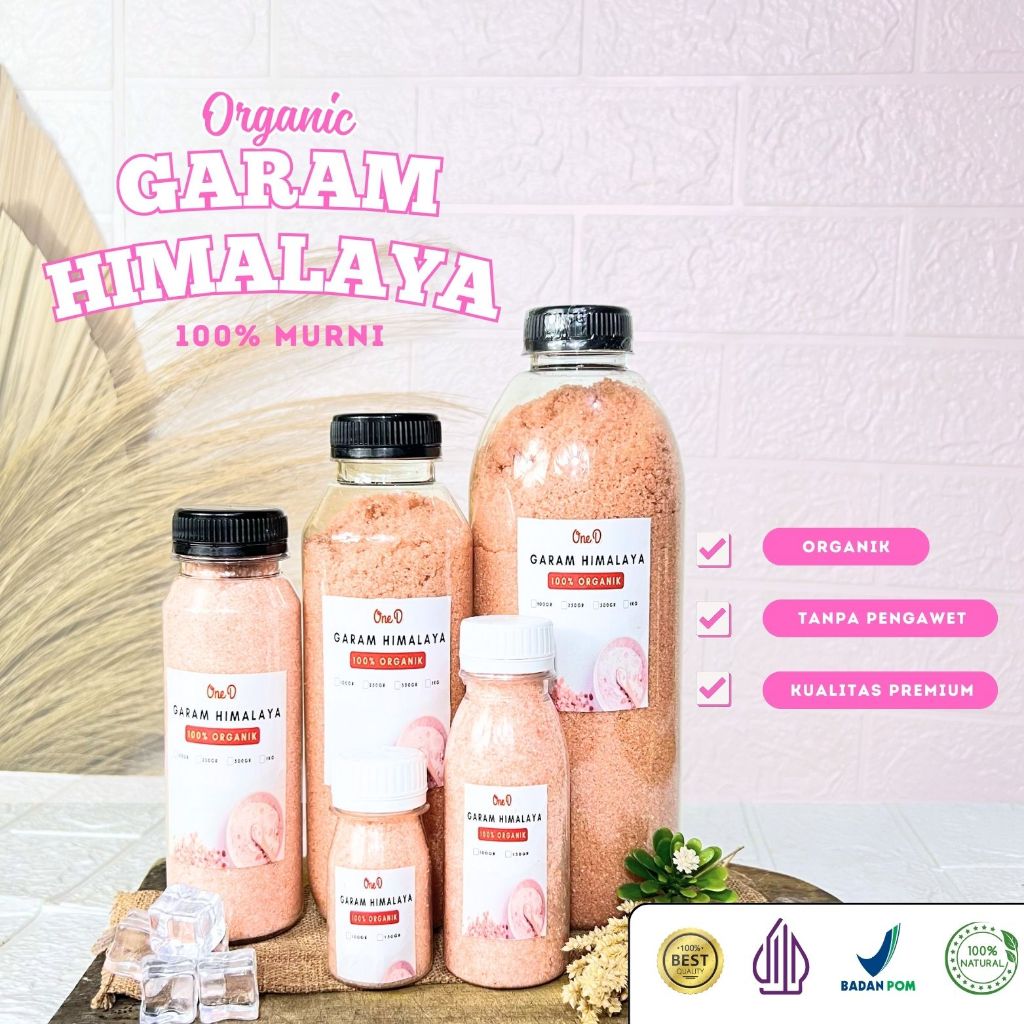 

OneD Garam Himalaya Pink Salt Pure Original Untuk Diet Sehat Alami