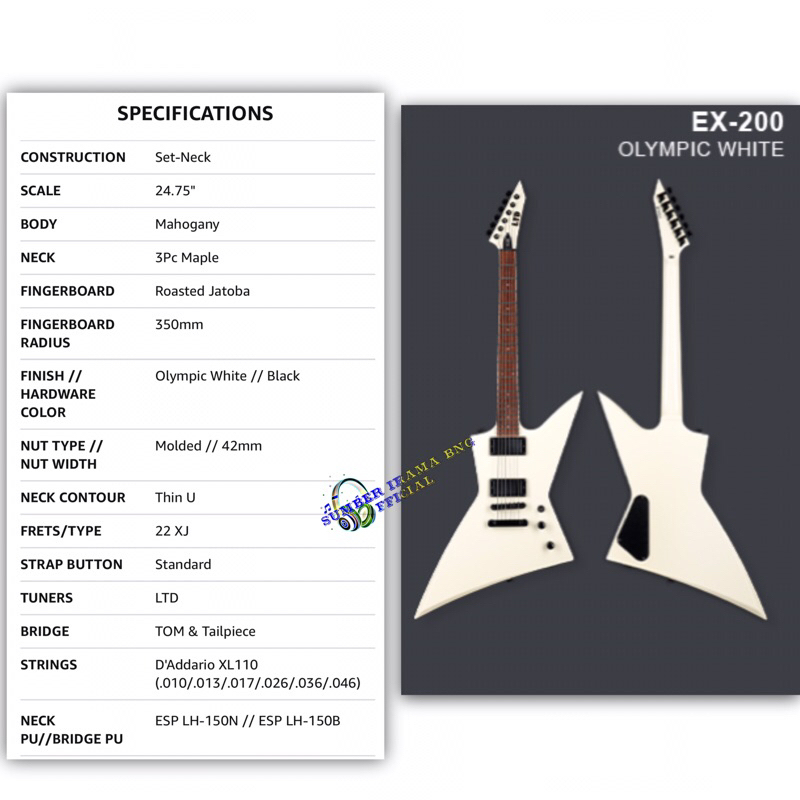 ESP LTD LEX200 ELECTRIC GUITAR - GITAR ESP LTD