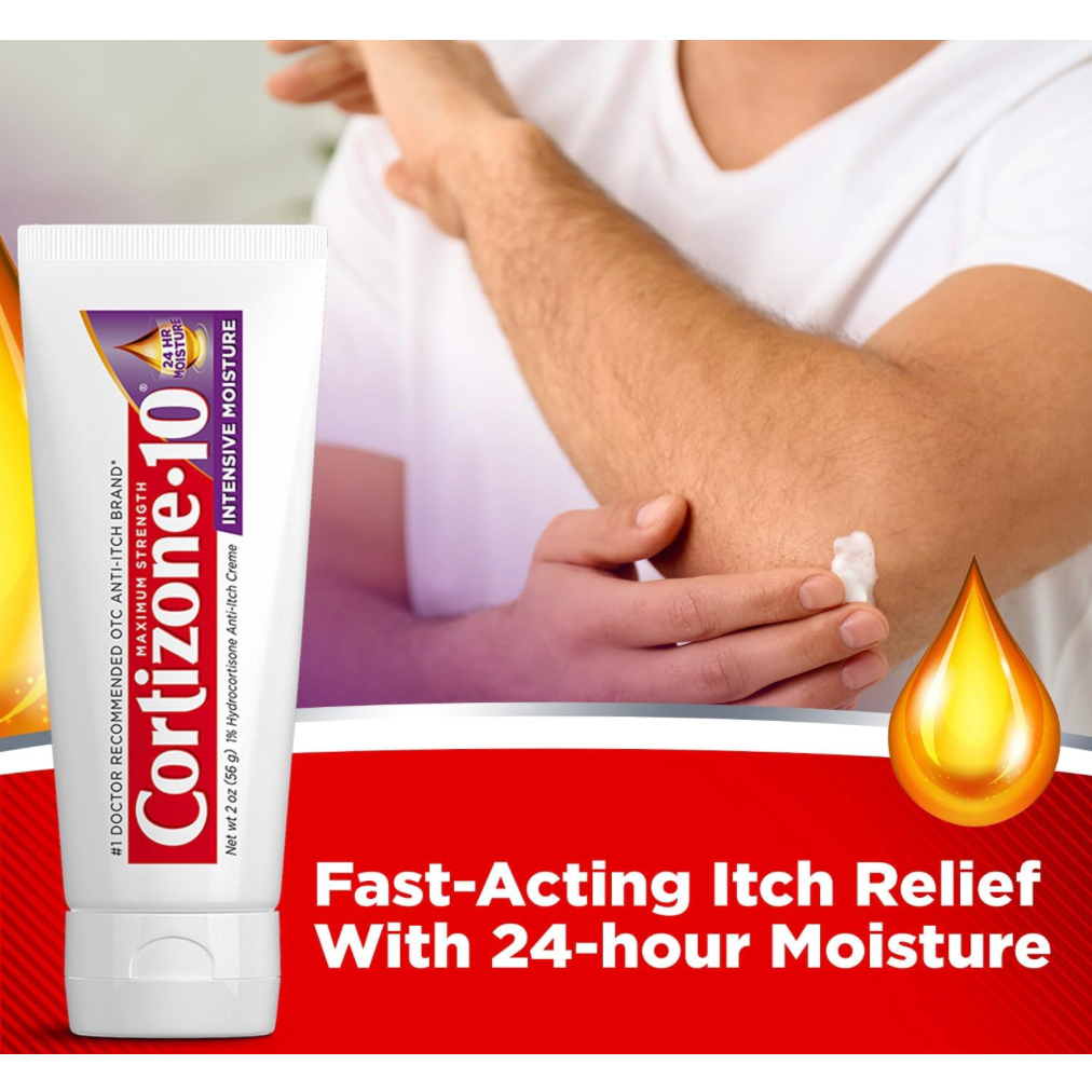Cortizone 10 Maximum Strength Intensive Moisture Anti-Itch Cream, 1% Hydrocortisone
