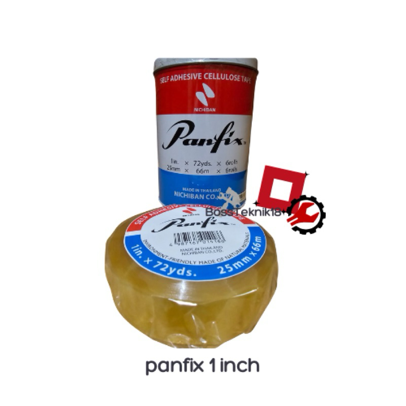 

Selotip Panfix 1inch 1inch x 72yds 25mm x 66m