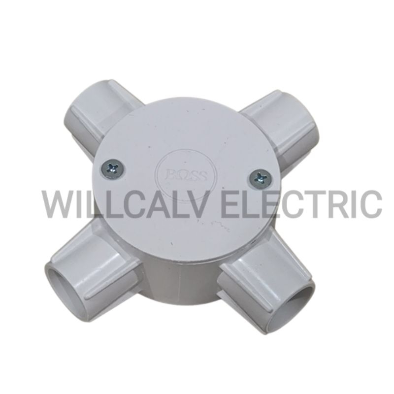 BOSS T dus putih cabang 2 3 4 20mm / Tee dus putih kaki 2 3 4 20mm