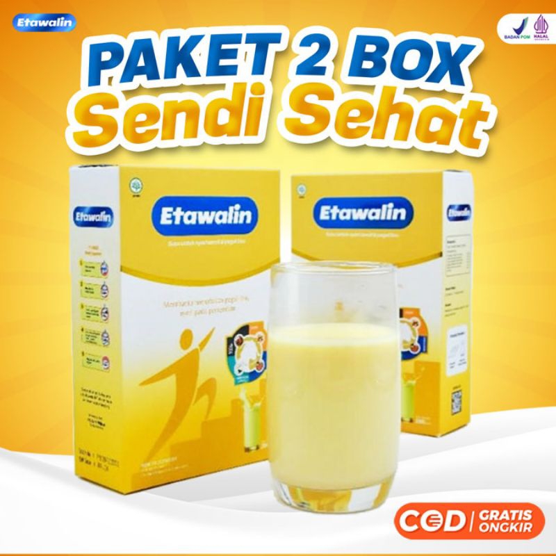 

NEW [READY STOCK] PAKET 2 BOX ETAWALIN – Susu Kambing Etawa Tingkatkan Kepadatan & Kesehatan Tulang Sendi Susu Anti Asam Urat Rematik Reumatik Nyeri Sendi.