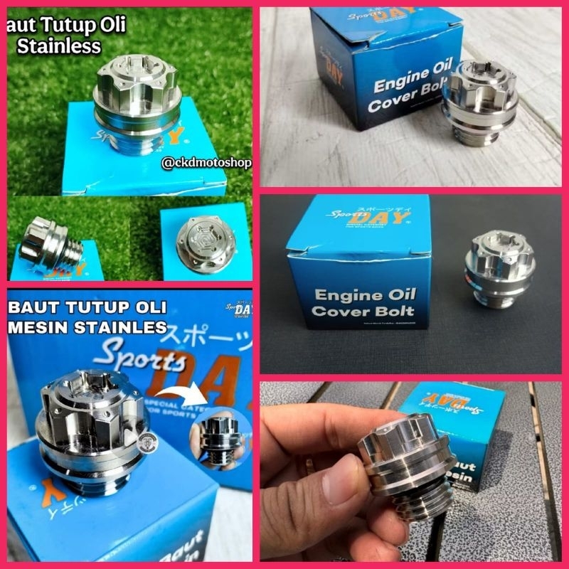 BAUT TUTUP OLI ATAS KRUM STAINLESS HONDA BEBEK HD BEBEK C70 C700 C800 ASTREA 800 STAR PRIMA GRAND SU