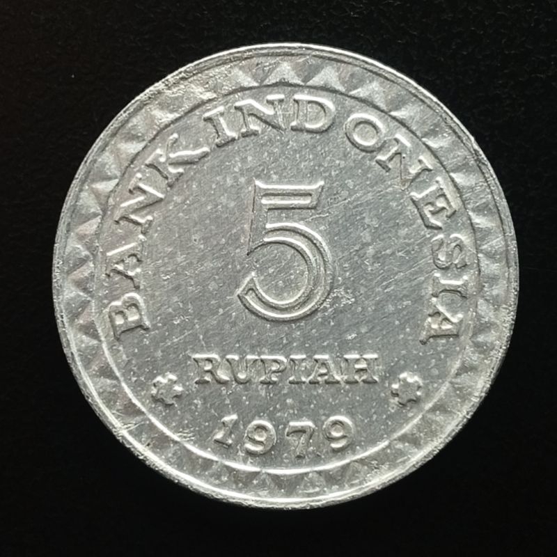 Uang Koin Kuno 5 Rupiah KB kecil 1979