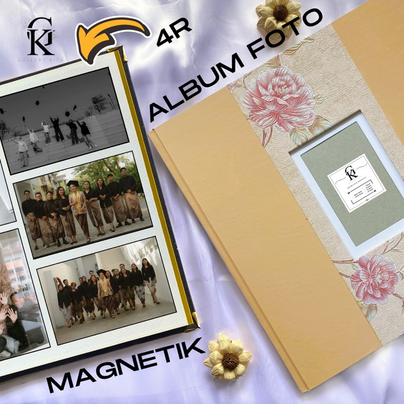 Album magnetik foto 4R jumbo cream series /Album foto 4R,5R,6R,10R