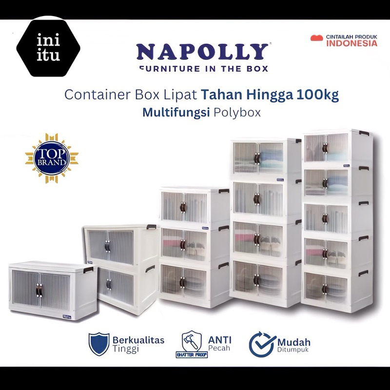 [ Napolly ]Lemari Susun Plastik Serbaguna / Kotak Penyimpanan Multifungsi / Lemari Plastik Susun Pol