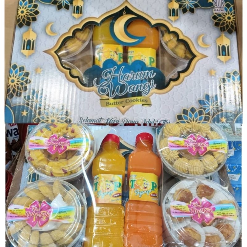 

Harum wangi hampers parsel set kue kering dan sirup lebaran idul fitri cc BOLEH REQUEST KARTU UCAPAN free