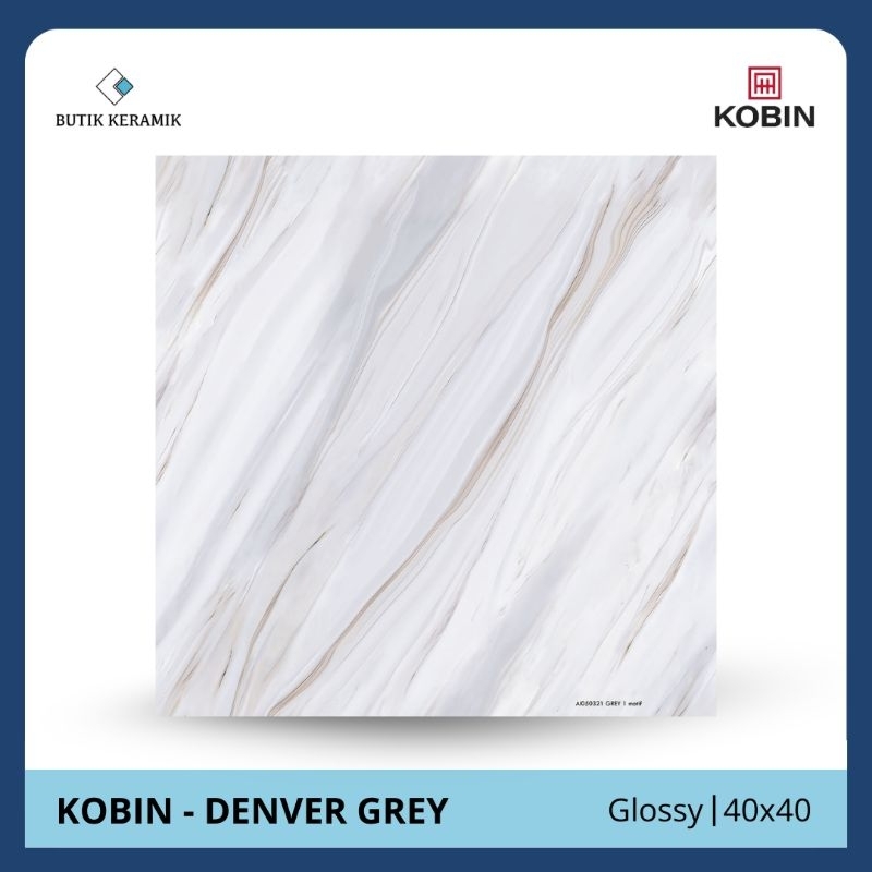 Keramik 40x40 cm | Kobin | Denver Series | Glossy | Grade A / KW 1 | Keramik Lantai |