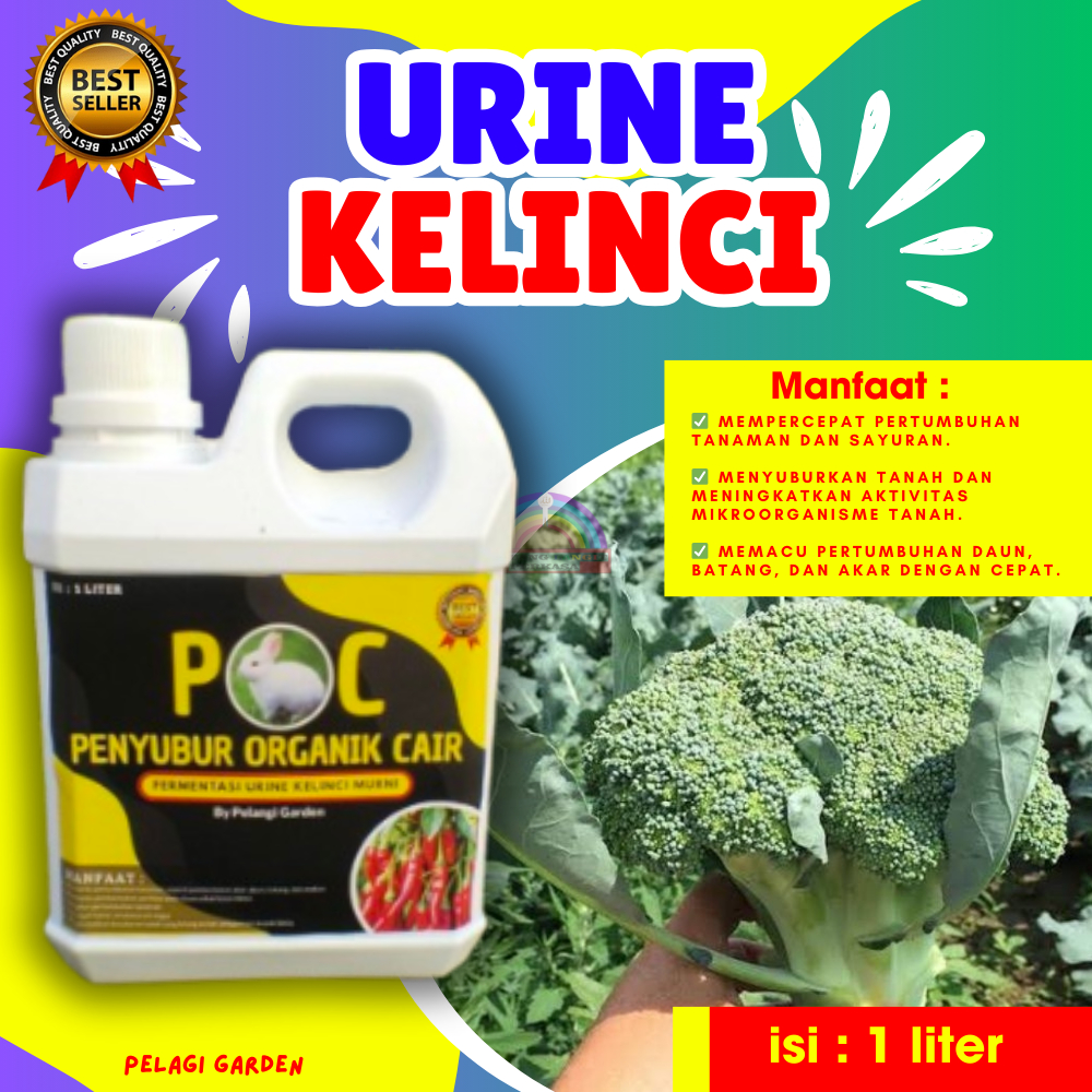 TERLARIS... Urin Kelinci Murni, Urine Kelinci Fermentasi, Pupuk Urin Kelinci Fermentasi isi 1 L