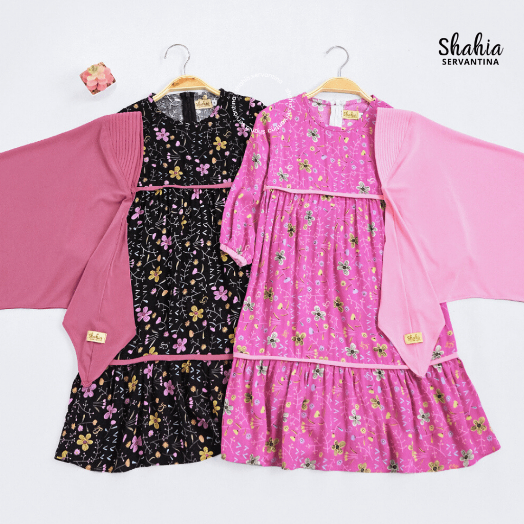 DISKON SHAHIA SERVANTINA - [SATU SET JILBAB] VIOLA SET GAMIS RAYON ANAK PEREMPUAN DRESS