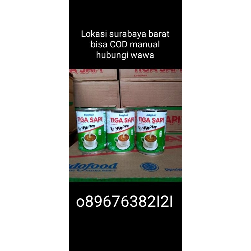 

Susu kental manis/SKM Tiga Sapi 1Dus