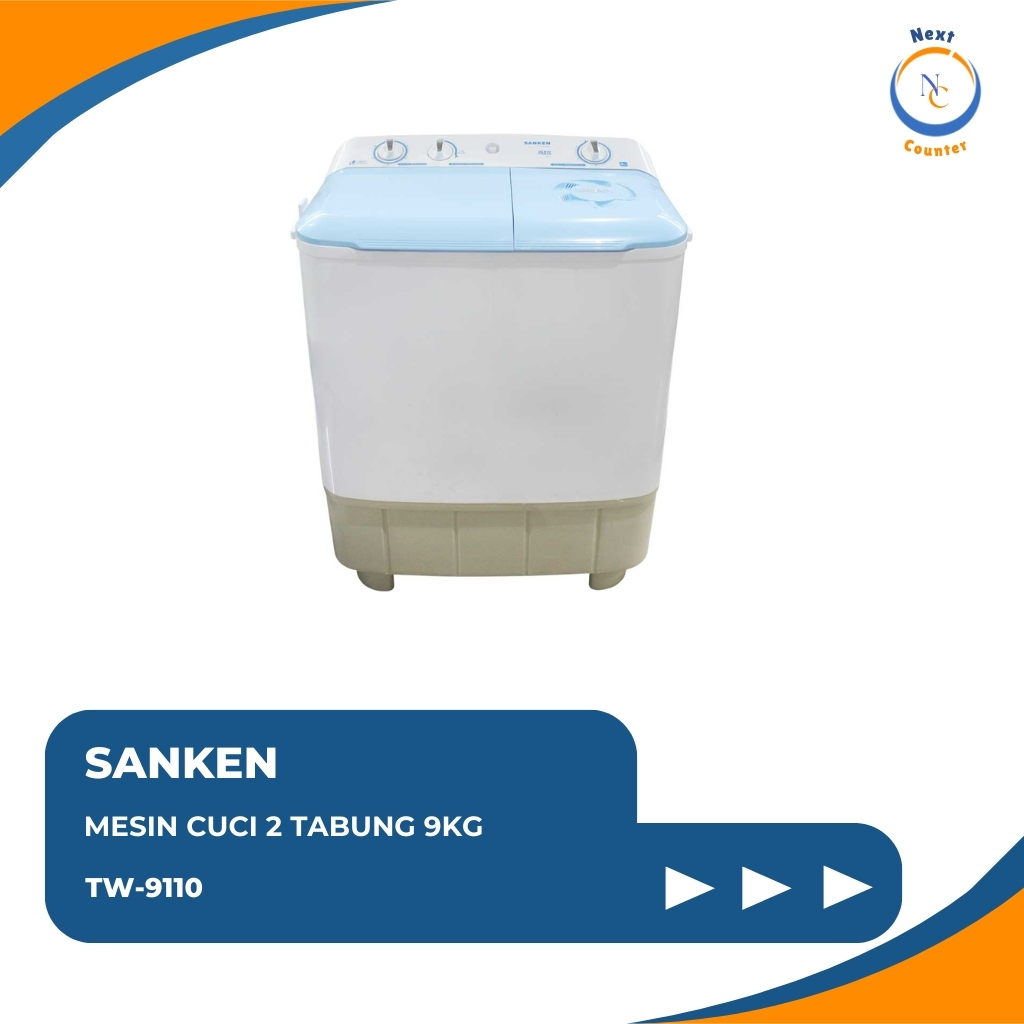 SANKEN MESIN CUCI 2 TABUNG 9 KG TW - 9110