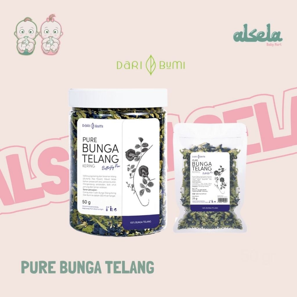 

Dari Bumi Bunga Telang Kering 25gr 50gr Teh Herbal Flower Tea Butterfly Pea Tisane Organik