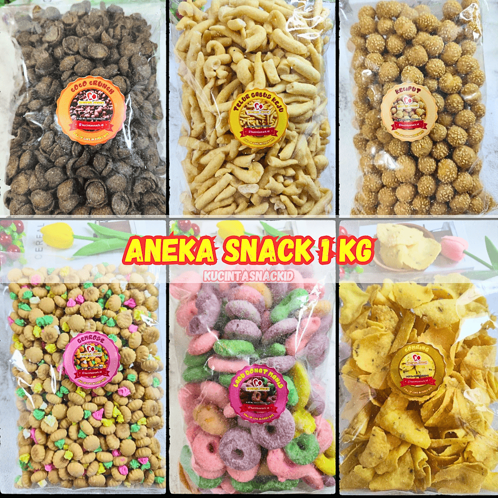 

Aneka Snack Serba 1 Kg Makanan Ringan Jajanan Cemilan Pedas Manis Gurih Asin By Kucinta Snack