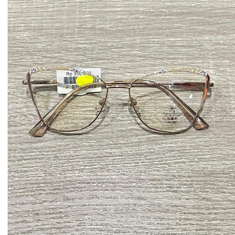 Frame Kacamata Cat Eye Motif Bunga F 93020