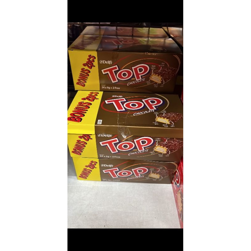 

delfi top wafer cokelat 1box isi 24pcs