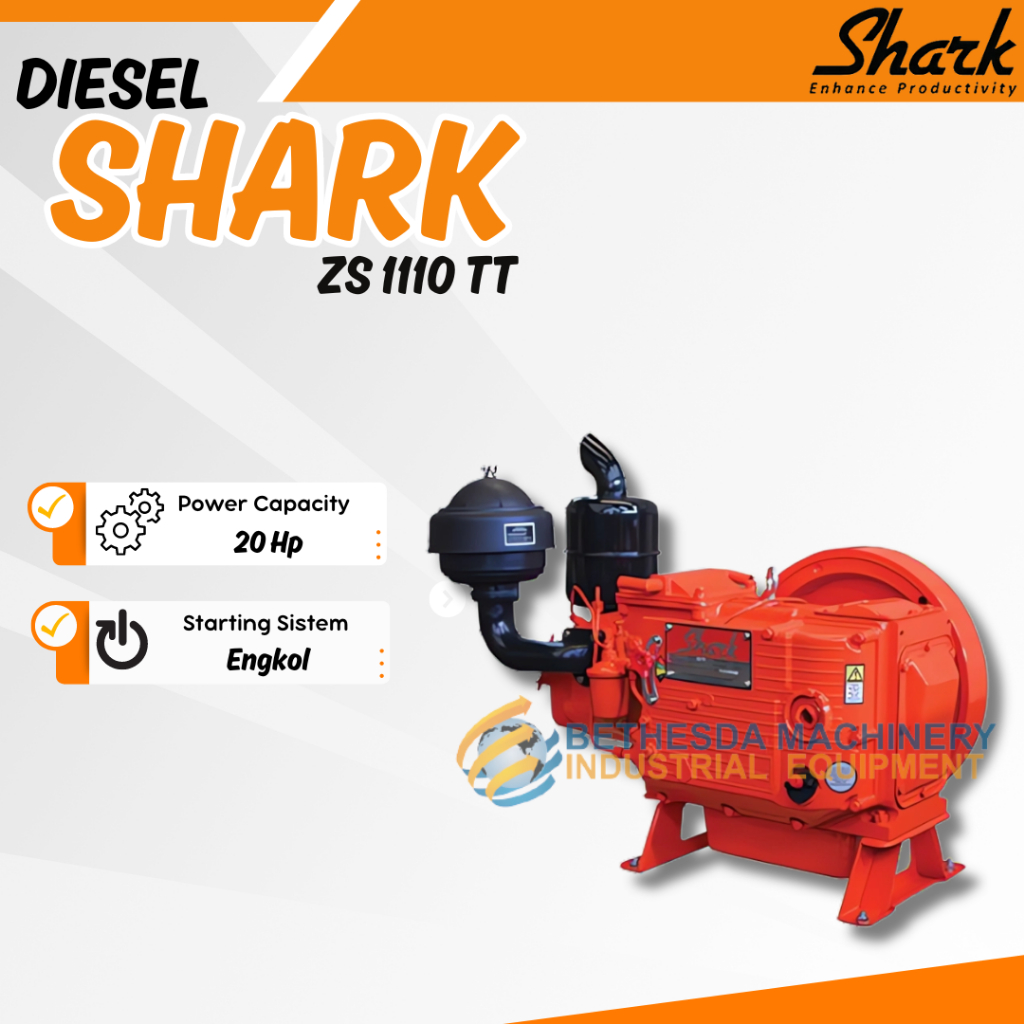 Engine Diesel Shark ZS 1110 Tanpa Tangki Kapasitas 20 Hp