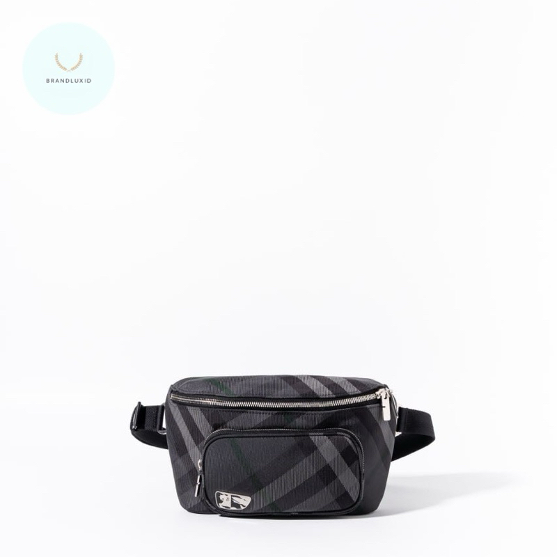 Burberry Grid belt bag Charcoal